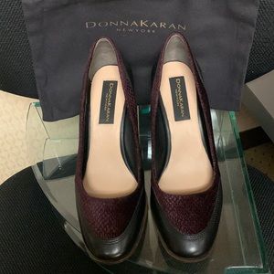 Brand new Beautiful Donna Karan New York pumps. Leather 2 tone pumps! Size 91/2.